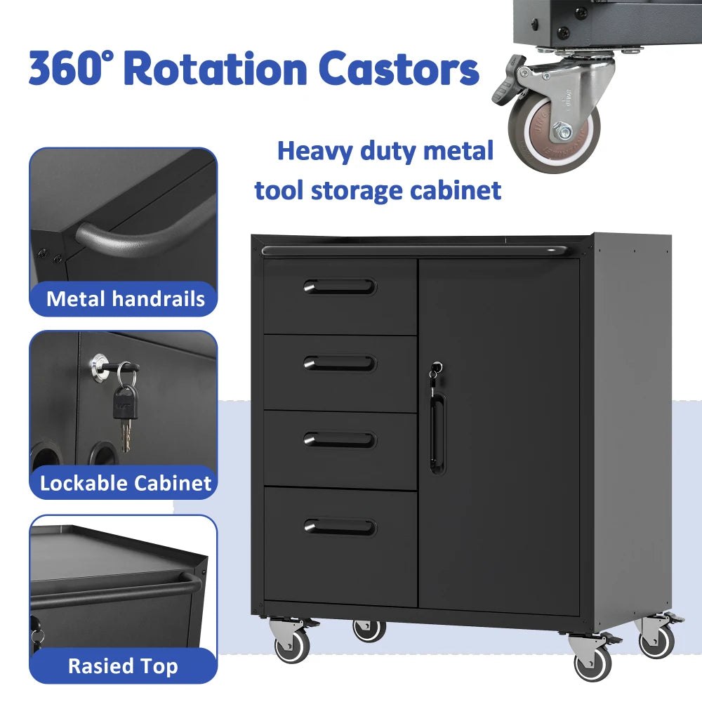 Heavy Duty Metal Wall Mounted Tool Storage Cabinet Steel Metal Garage Storage Cabinet for Garage Workshop Assembly Required