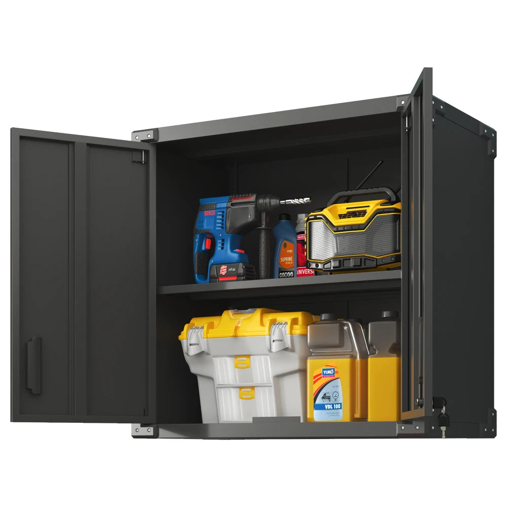 Heavy Duty Metal Wall Mounted Tool Storage Cabinet Steel Metal Garage Storage Cabinet for Garage Workshop Assembly Required