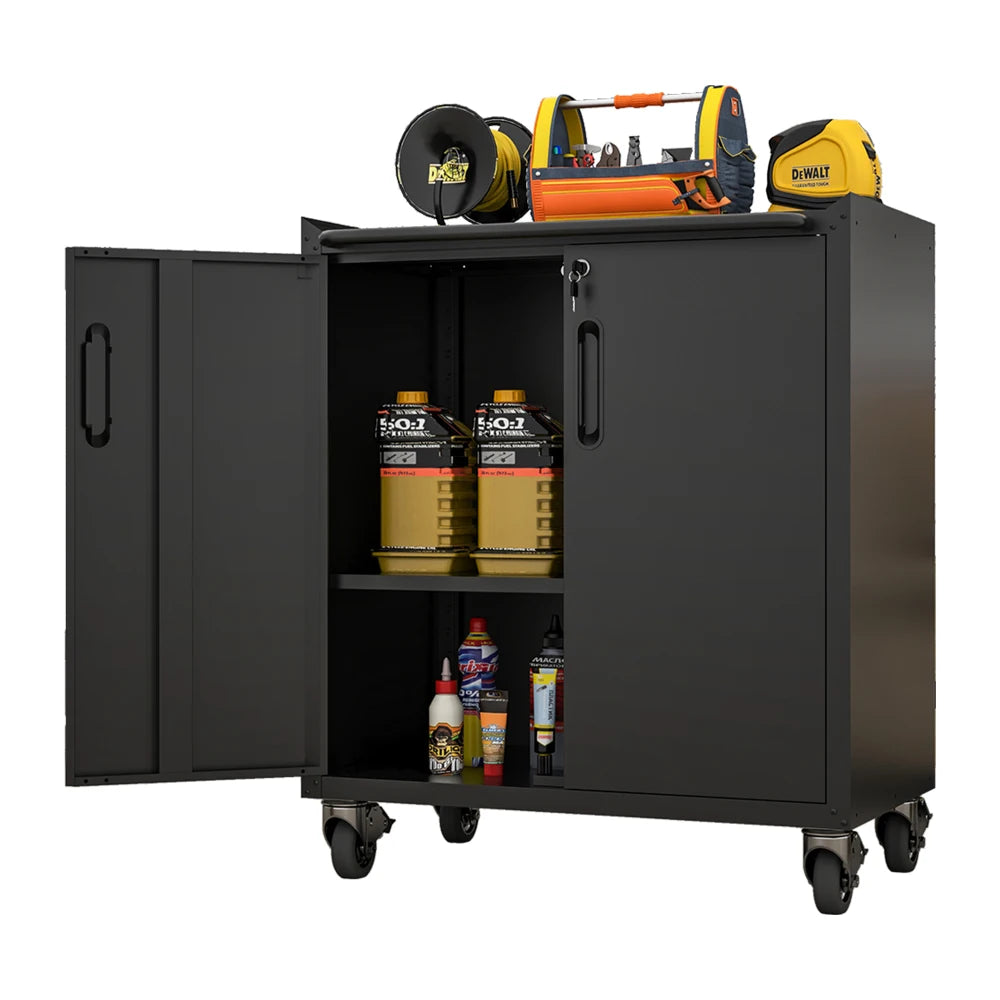 Heavy Duty Metal Wall Mounted Tool Storage Cabinet Steel Metal Garage Storage Cabinet for Garage Workshop Assembly Required