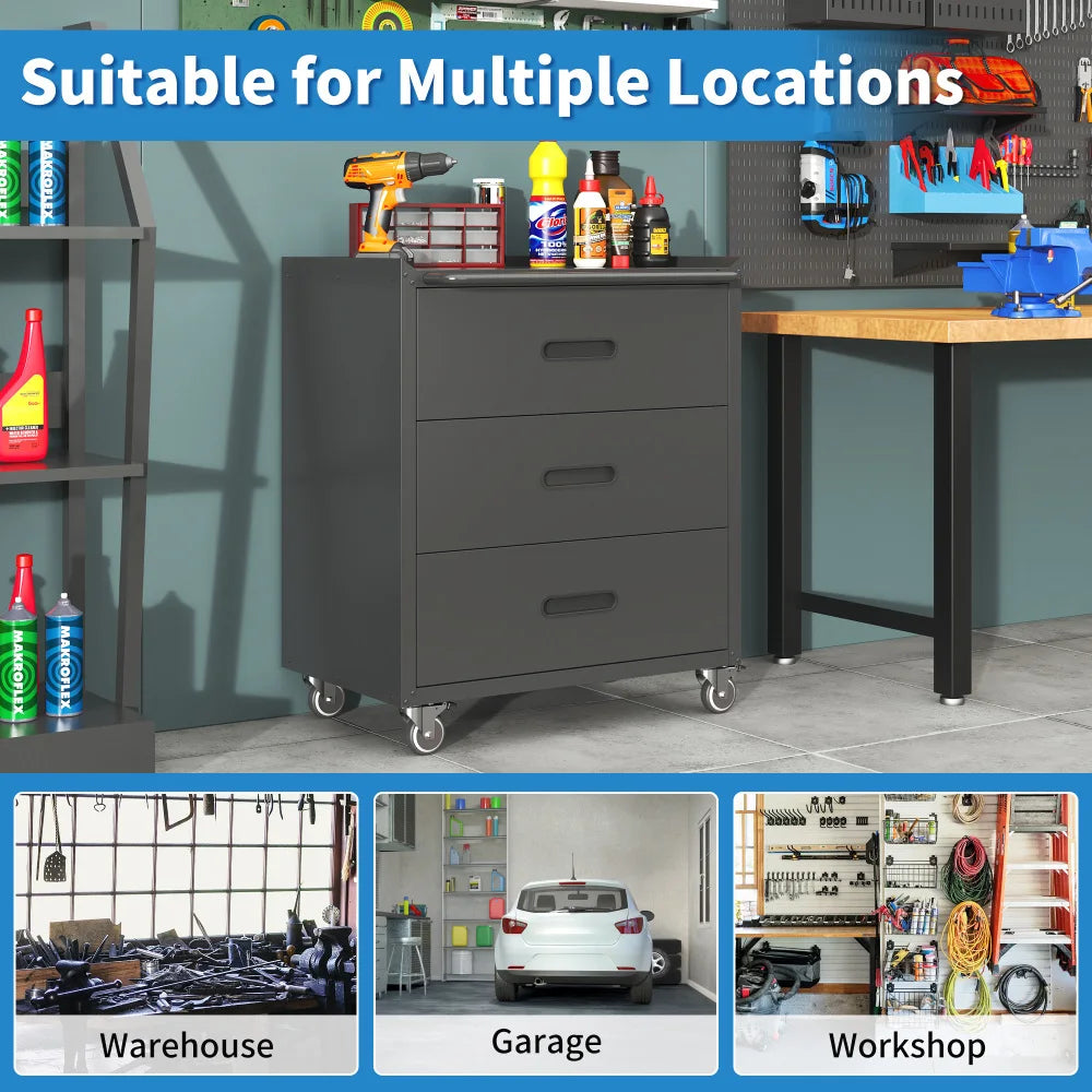 Heavy Duty Metal Wall Mounted Tool Storage Cabinet Steel Metal Garage Storage Cabinet for Garage Workshop Assembly Required