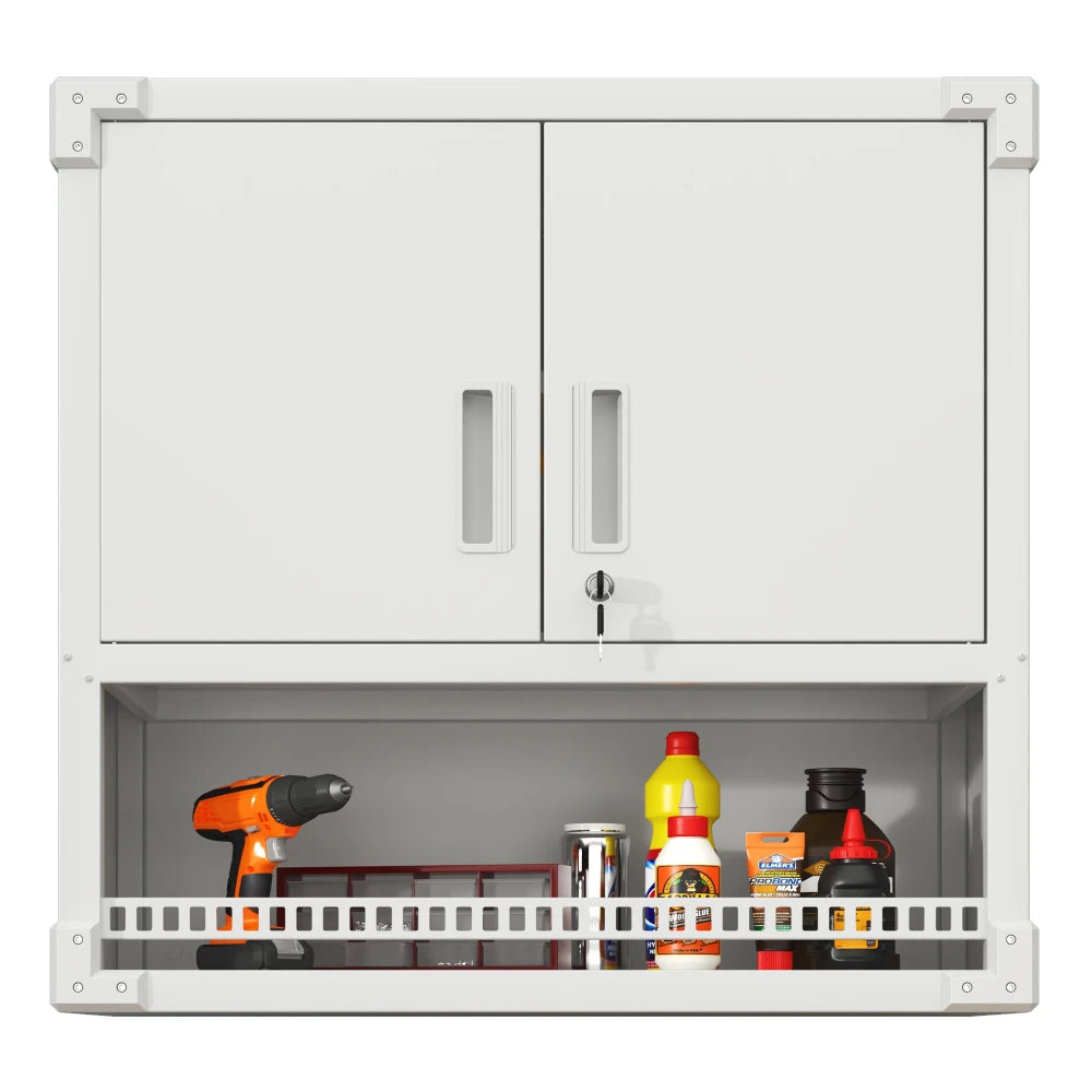 Heavy Duty Metal Wall Mounted Tool Storage Cabinet Steel Metal Garage Storage Cabinet for Garage Workshop Assembly Required