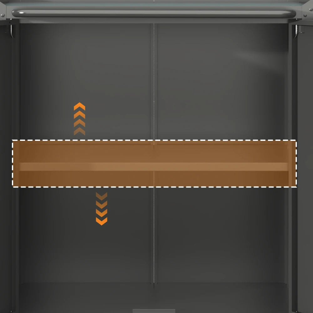 Heavy Duty Metal Wall Mounted Tool Storage Cabinet Steel Metal Garage Storage Cabinet for Garage Workshop Assembly Required